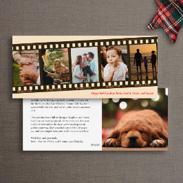 Vintage Filmstreifen-Fotoklebenkarte Feiertagskarte