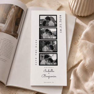 Vintage-Filmstreifen-Hochzeitstermin-Karte.