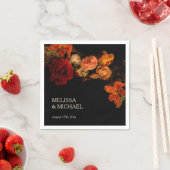 Vintage Fine Art Dark Floral Wedding Serviette (Beispiel)
