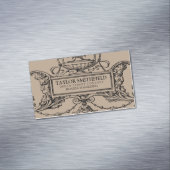 Vintage Fine Line-Visitenkarte Magnetische Visitenkarte (Beispiel)