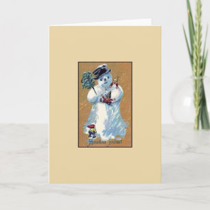 Vintage finnische Hauskaa Joulua Weihnachtskarte Feiertagskarte