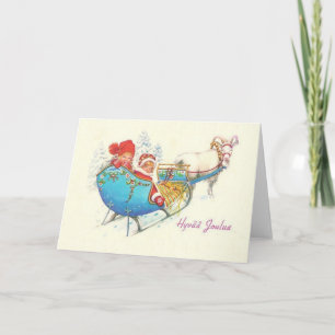 Vintage finnische Hyvää Joulua Weihnachtskarte Feiertagskarte