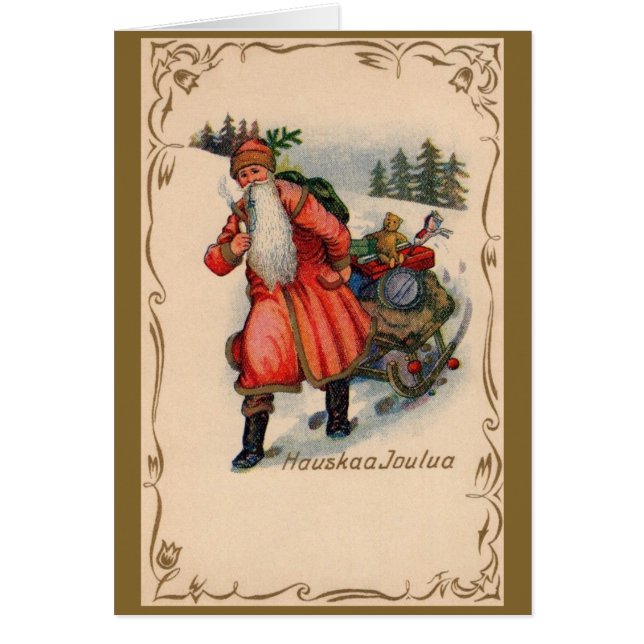 Vintage finnische Weihnachtskarte (Vorne)