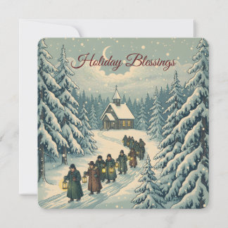 Vintage finnische Winterlandschaft Feiertagskarte