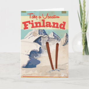 Vintage Finnland Reiseplakat Feiertagskarte