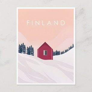 Vintage Finnland suomi Winter nordisches Europa Postkarte