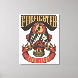 Vintage Firefighter Helmet Canvas Print Leinwanddruck