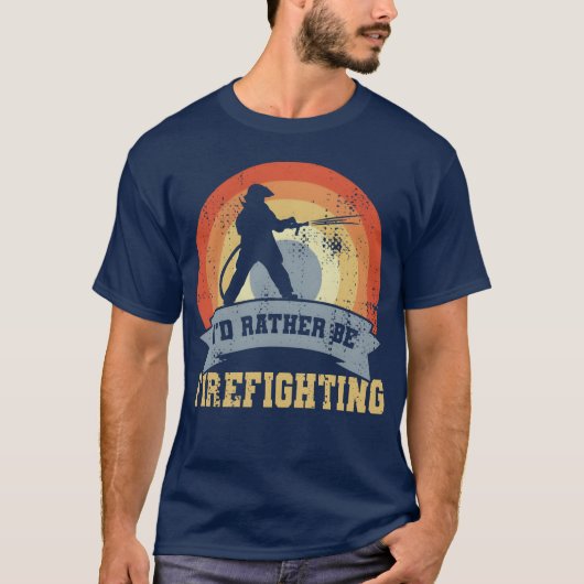 Vintage Firefighting Quote girl T-Shirt (Vorderseite)