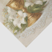 Vintage First Holy Communion Chalice White Lilies Seidenpapier (Ausschnitt)