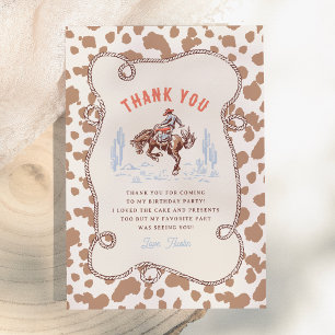 Vintage First Rodeo Cowboy 1. Geburtstag Dankeskarte