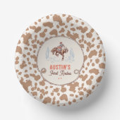 Vintage First Rodeo Cowboy 1. Geburtstag Pappteller (Vorderseite)