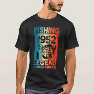 Vintage-Fisch-Angler-Barsch-Angeln-Legende 1952 Bi T-Shirt