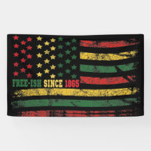 Vintage Fisch seit 1865 Junetste Flagge