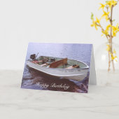Vintage-Fischboot Karte (Gelbe Blume)
