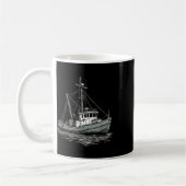 Vintage-Fischboot – Schifffahrt und nautisch Kaffeetasse (Links)