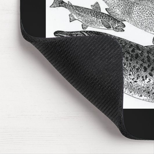 Vintage Fischdrucke Mousepad (Ecke)