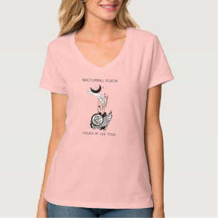 Vintage-Fische-Astrologie-Linienkunst T-Shirt