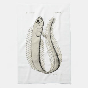 Vintage Fische der Wissenschafts-NZ - rotes Geschirrtuch