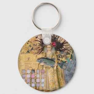 Vintage Fische Frau Gothic Klassiker Schlüsselanhänger