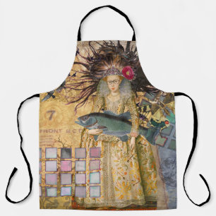 Vintage Fische Frau Gothic Klassiker Schürze