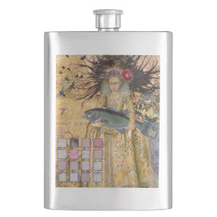 Vintage-Fische-Frau-Gotik-Klassiker Flachmann