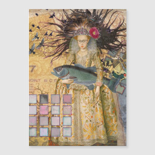 Vintage-Fische-Frau-Gotik-Klassiker Magnetkarte