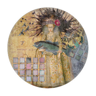 Vintage-Fische-Frau-Gotik-Klassiker Schneidebrett