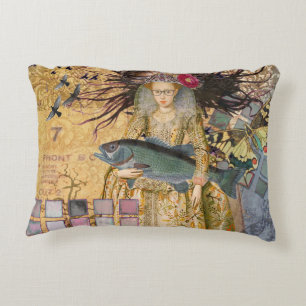 Vintage-Fische-Frau-Gotik-Klassiker Zierkissen