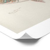 Vintage Fische - gestreifter Bass Poster (Ecke)