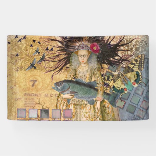 Vintage Fische Gotische Klassik Banner (Horizontal)