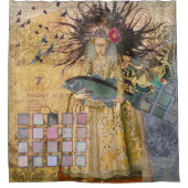 Vintage Fische Gotische Klassik Duschvorhang (Vorderseite)