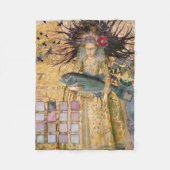 Vintage Fische Gotische Klassik Fleecedecke (Vorderseite)