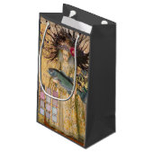 Vintage Fische Gotische Klassik Kleine Geschenktüte (Rückseite Schrägansicht)