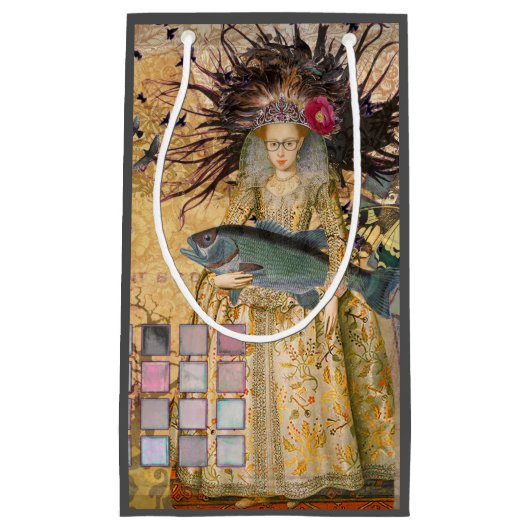 Vintage Fische Gotische Klassik Kleine Geschenktüte (Vorderseite)