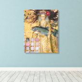 Vintage Fische Gotische Klassik Leinwanddruck (Insitu (Holzboden))