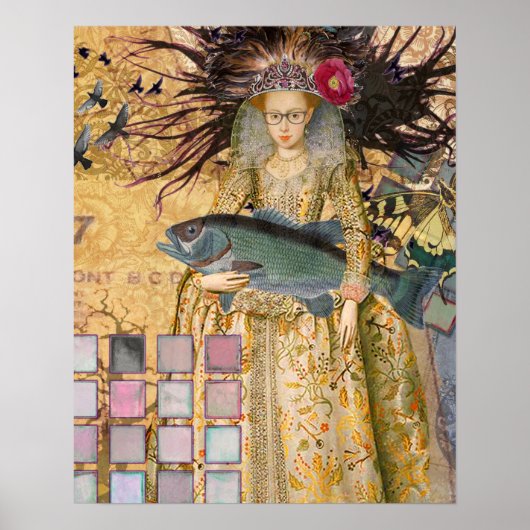 Vintage Fische Gotische Klassik Poster (Vorne)