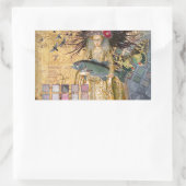 Vintage Fische Gotische Klassik Rechteckiger Aufkleber (Tasche)