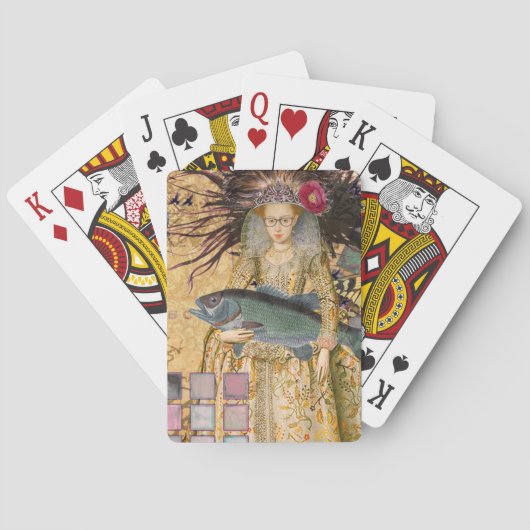 Vintage Fische Gotische Klassik Spielkarten (Rückseite)