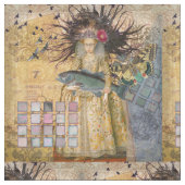 Vintage Fische Gotische Klassik Stoff (Nahaufnahme)