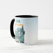 Vintage-Fischer am Dock Retro-Angler-Design Tasse (Vorderseite Links)