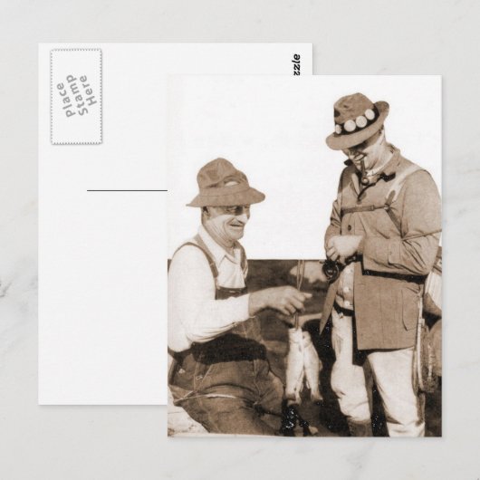 Vintage Fischer Postkarte (Vorne/Hinten)