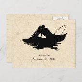 Vintage Fischer - Schiffe Save the Date Ankündigungspostkarte (Vorne/Hinten)