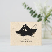 Vintage Fischer - Schiffe Save the Date Ankündigungspostkarte (Stehend Vorderseite)