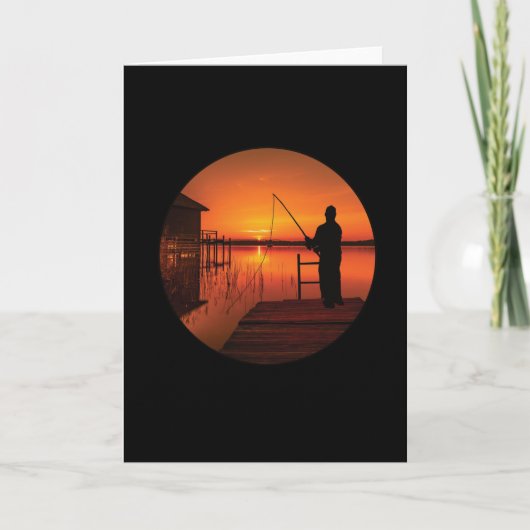 Vintage Fischerei Fischer Vintag Karte (Vorderseite)