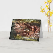 Vintage Fischerei Karte (Gelbe Blume)