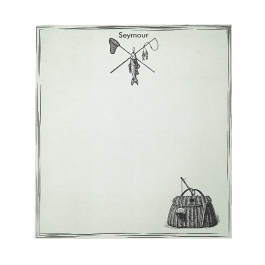 Vintage Fischerei Notizblock (Vorderseite)