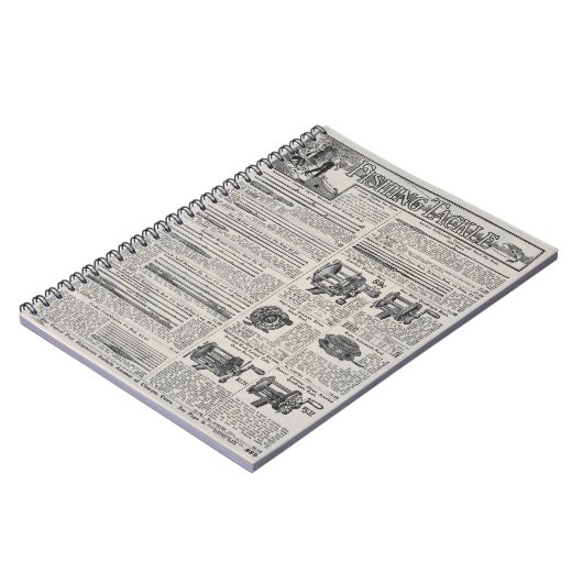 Vintage Fischerei Notizblock (Linke Seite)