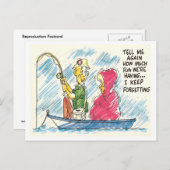 Vintage Fischerei Postkarte (Vorne/Hinten)