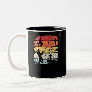 Vintage Fischerei Zweifarbige Tasse