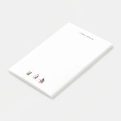 Vintage Fischfangfische Post-it Klebezettel (angewinkelt)